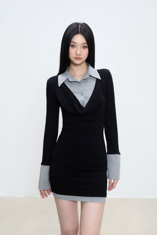 fake two-piece dress