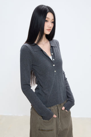 polo knit top