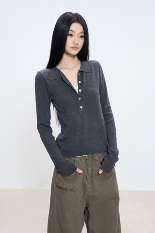 polo knit top