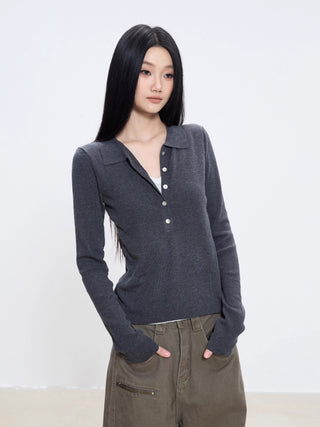 polo knit top