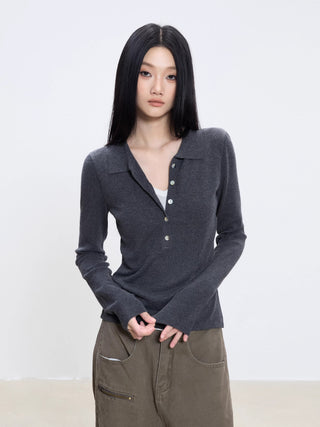 polo knit top