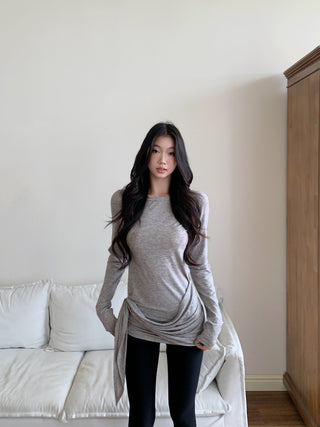 slim mid-length top