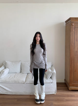 slim mid-length top