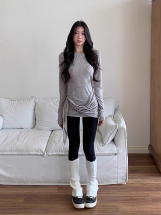 slim mid-length top