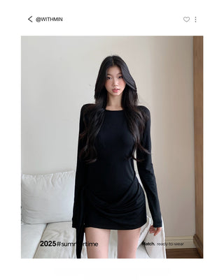 slim mid-length top