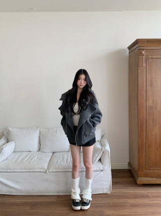 hooded zipper coat