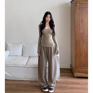 wide-leg casual pants