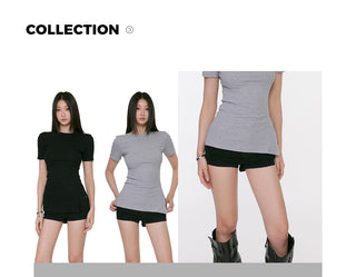 black slim tee