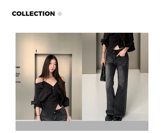 hollow shoulder top