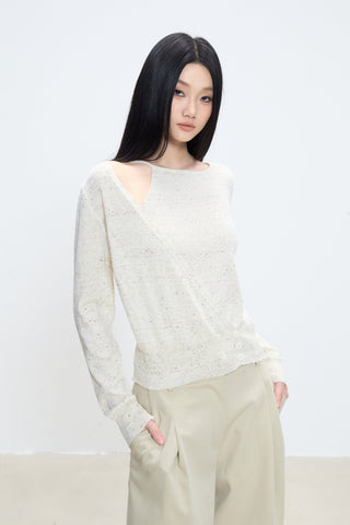 off-shoulder knit top
