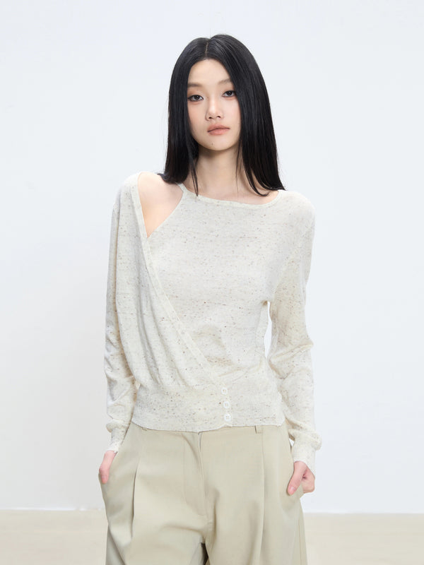 off-shoulder knit top