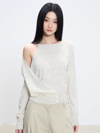 off-shoulder knit top