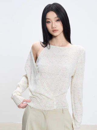 off-shoulder knit top