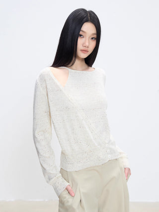 off-shoulder knit top