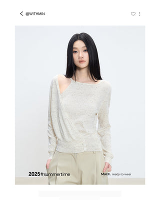 off-shoulder knit top