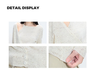 off-shoulder knit top