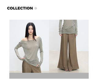 off-shoulder bottoming shirt