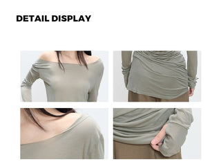 off-shoulder bottoming shirt