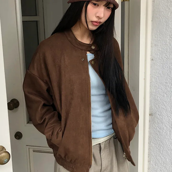 Brock Suede Two-Way Blouson Jacket