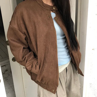 Brock Suede Two-Way Blouson Jacket