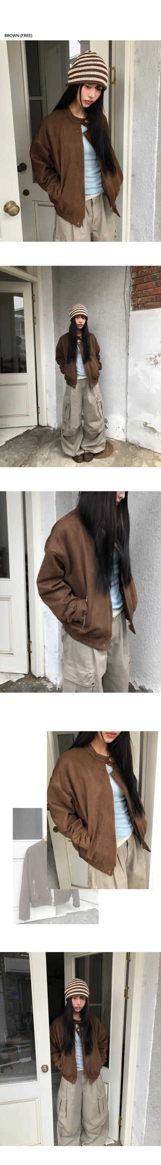 Brock Suede Two-Way Blouson Jacket
