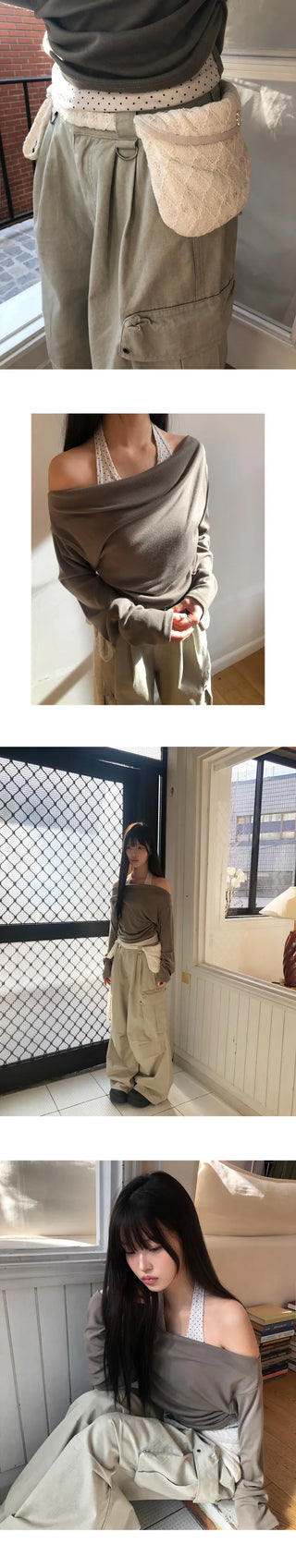 Karok Two-Pintuck Cargo Wide Pants