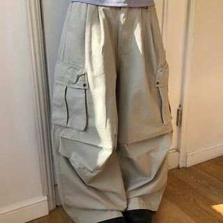 Karok Two-Pintuck Cargo Wide Pants