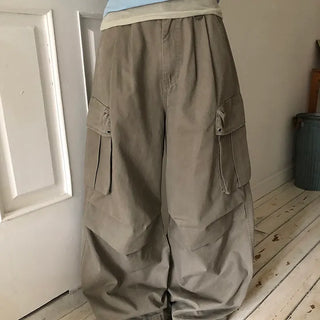 Karok Two-Pintuck Cargo Wide Pants