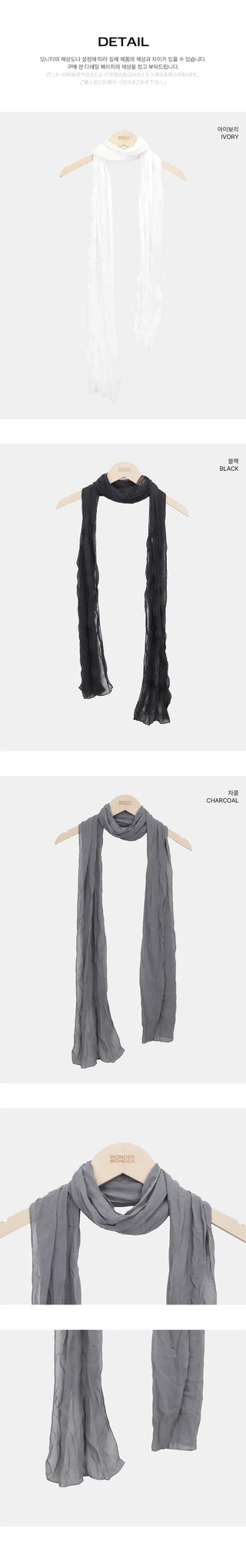 Kian Wrinkle Chiffon Scarf