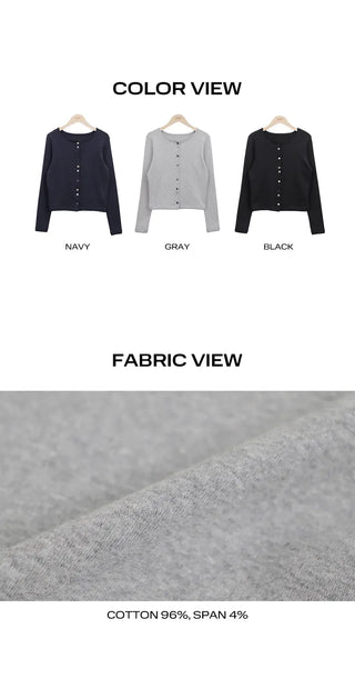 Mav Mix Color Button Point Cardigan