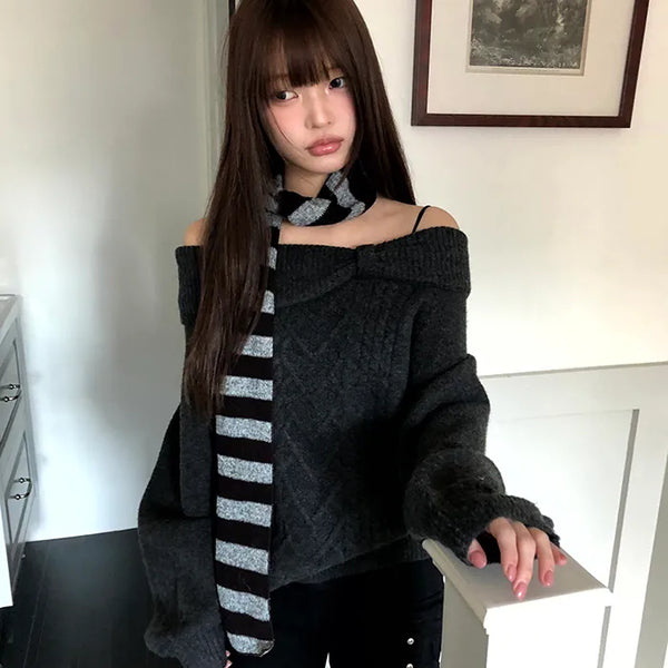 Dana Striped Simple Scarf