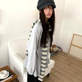 Dana Striped Simple Scarf