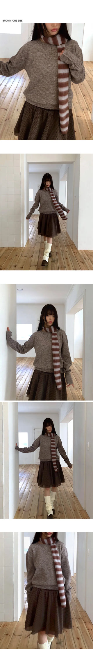 Dana Striped Simple Scarf