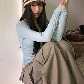 Maden See-through Layered Long Sleeve T-shirt