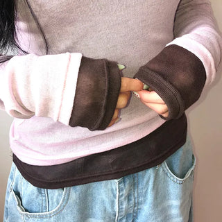 Maden See-through Layered Long Sleeve T-shirt