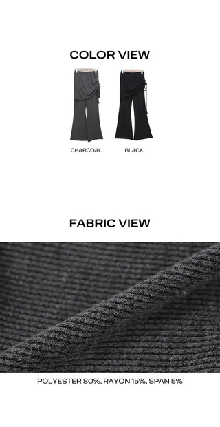 Laden Shirred Bootcut Skirt Pants