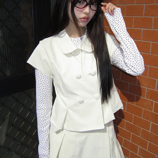 Jea Button Jacket & Midi Skirt Set-up