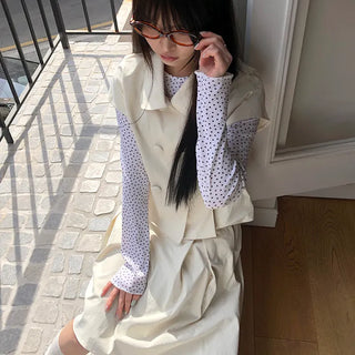 Jea Button Jacket & Midi Skirt Set-up