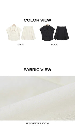 Jea Button Jacket & Midi Skirt Set-up