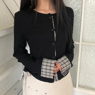 Wella Check Layered Cardigan