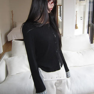 Wella Check Layered Cardigan