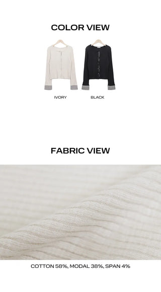 Wella Check Layered Cardigan