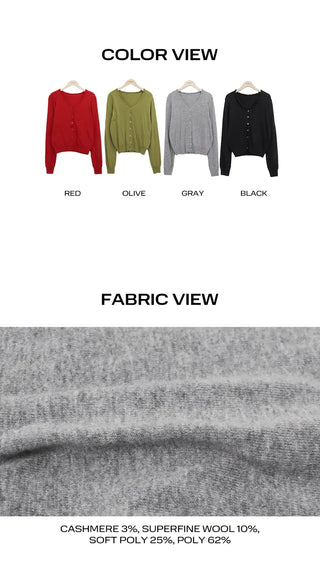 Ferring Frill V-neck Knit Cardigan