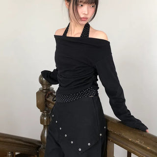 Illun Dot Layered Long Sleeve T-shirt