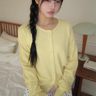 Mihen Round Wool Knit Cardigan