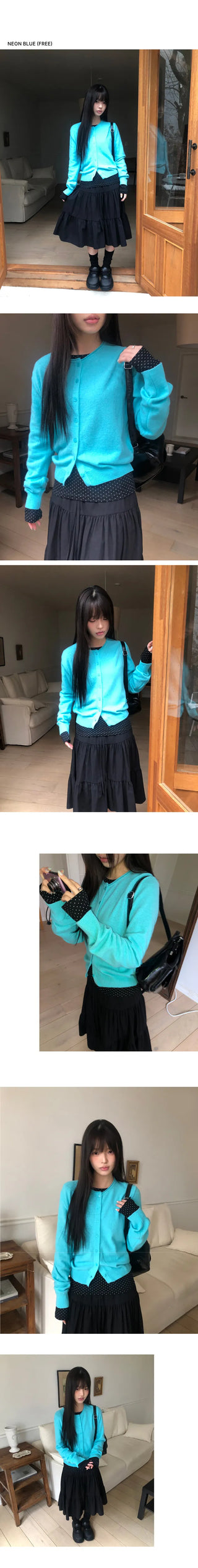 Mihen Round Wool Knit Cardigan