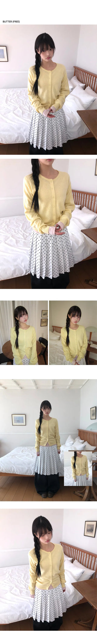 Mihen Round Wool Knit Cardigan