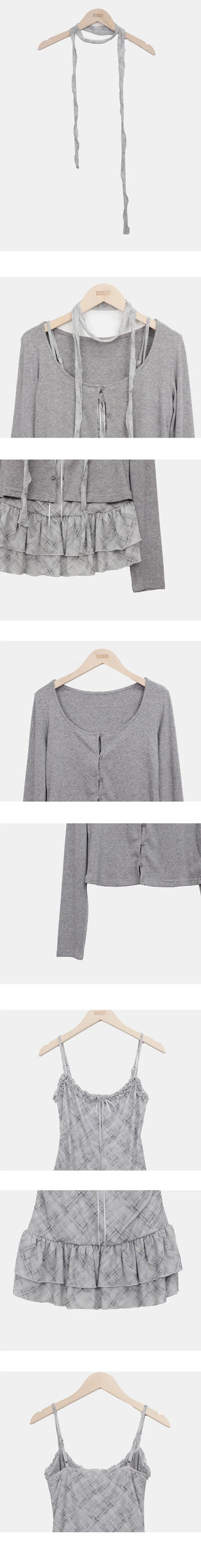 Tevin Check Cardigan Set