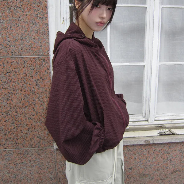 Ryumin Oversized Check Windbreaker