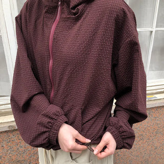 Ryumin Oversized Check Windbreaker